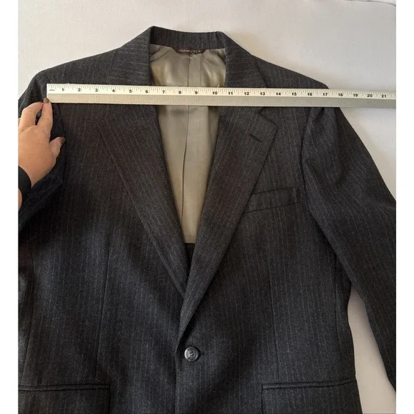 VTG Cricketeer Harris Men's 40S Tweed Wool Blazer Pinstripe Suit Jacket Ivy Trad
